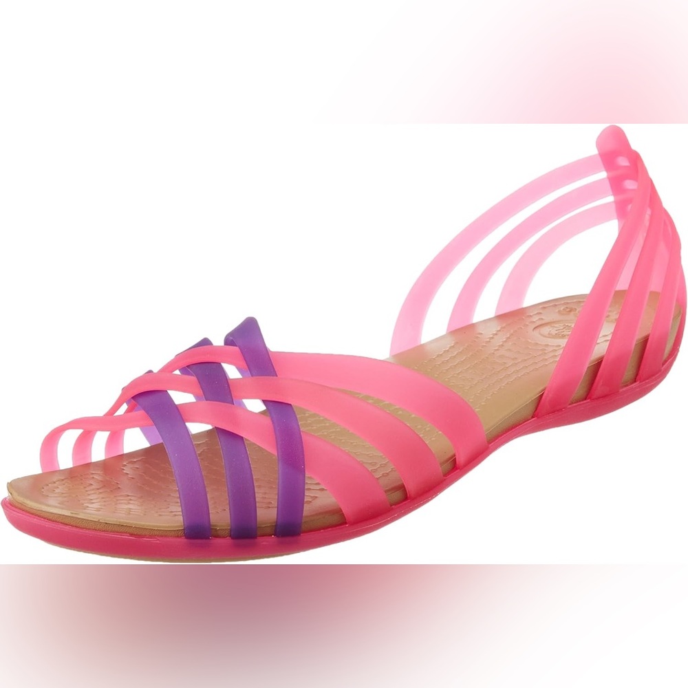 CROCS Pink & Purple Isabella Huarache Sandals